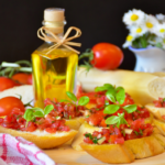 Bruschetta z pomidorami i bazylią