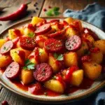 Patatas Bravas z chorizo