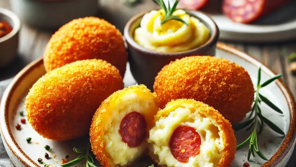 Croquetas z purée ziemniaczanym i chorizo