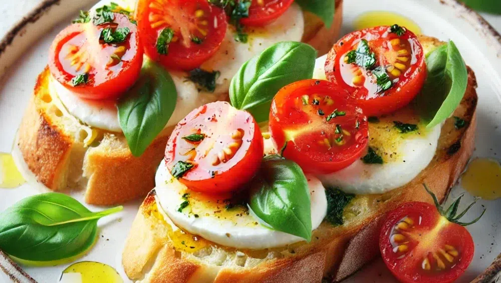 Bruschetta z mozzarellą