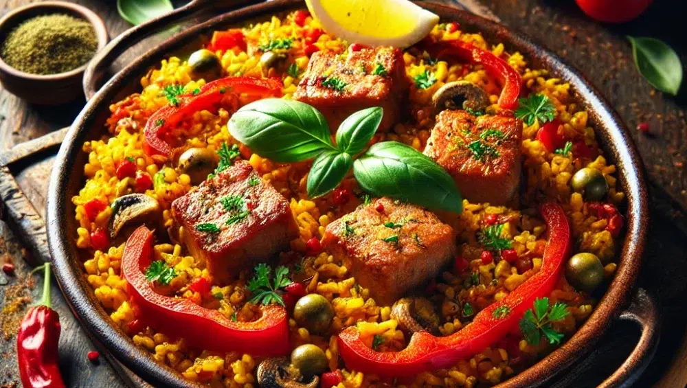 Paella z karkówką