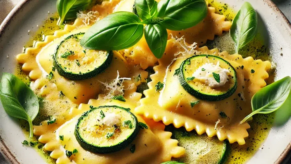 Ravioli z cukinią i ricottą