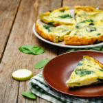 Frittata z cukinią i szpinakiem