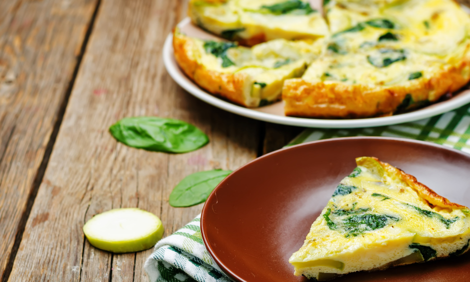 Frittata z cukinią i szpinakiem