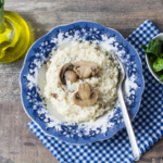 Wegańskie risotto z pieczarkami