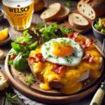 Welsch z północnej Francji z serem cheddar