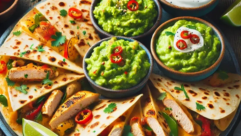 Tortilla z kurczakiem i guacamole