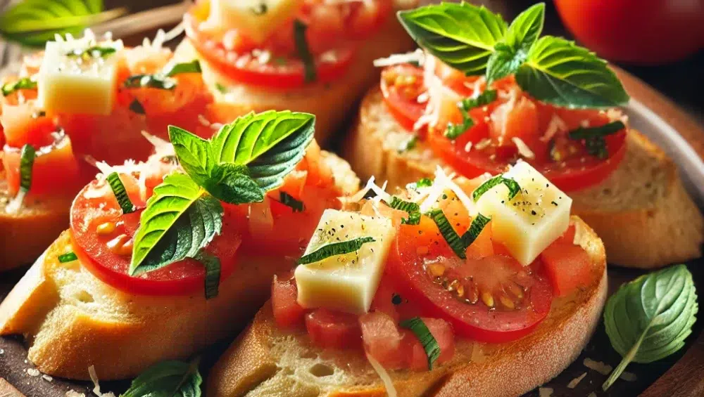 Bruschetta z pomidorami i miętą