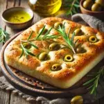 Focaccia z rozmarynem i oliwkami