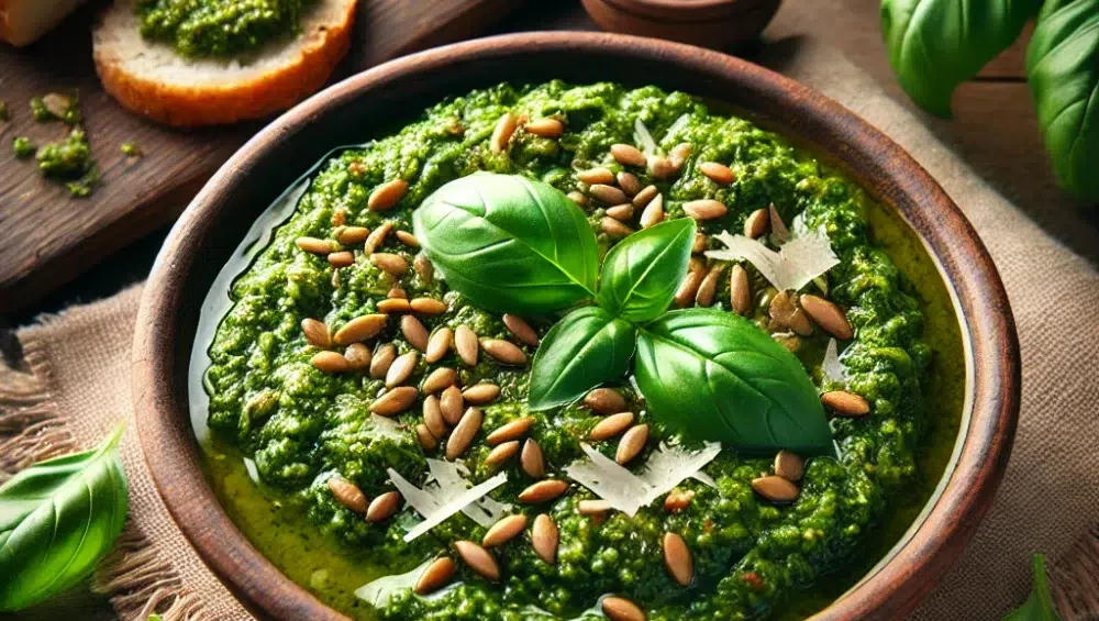 Bazyliowe pesto z ziarnami słonecznika