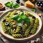 Bazyliowe pesto z czarnymi oliwkami