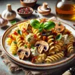 Makaron fusilli z boczkiem i ricottą