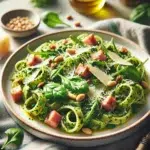 Tagliatelle z pesto rukolowo-szpinakowym