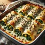 Cannelloni ze szpinakiem, cukinią i kurczakiem