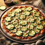 Orkiszowa pizza z cukinią i serem