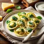 Tortelli ze szpinakiem i ricottą