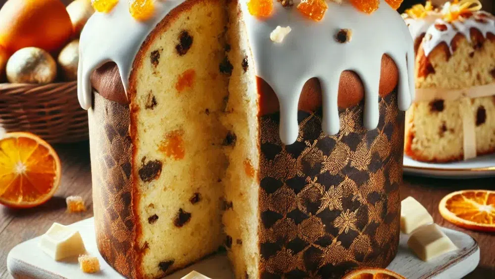 Panettone z białą czekoladą i pomarańczą