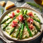 Risotto ze szparagami i suszoną szynką