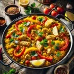 Paella z szafranem i cytryną