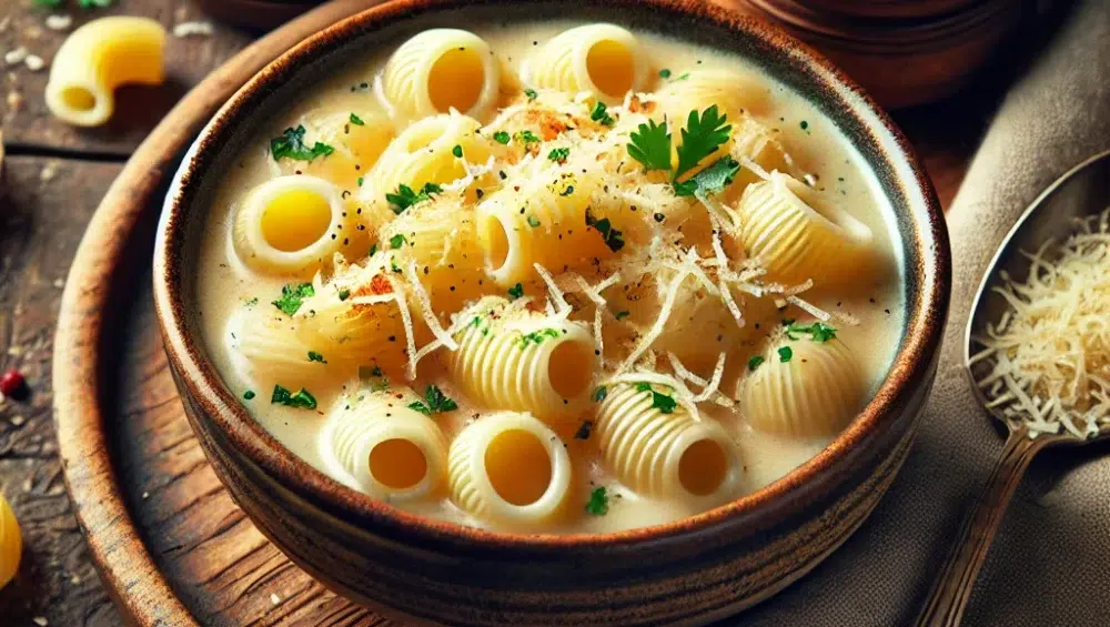 Zupa parmezan pasta