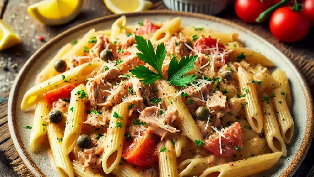 Pasta z sosem tuńczykowym