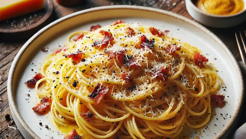 Spaghetti alla Carbonara z guanciale