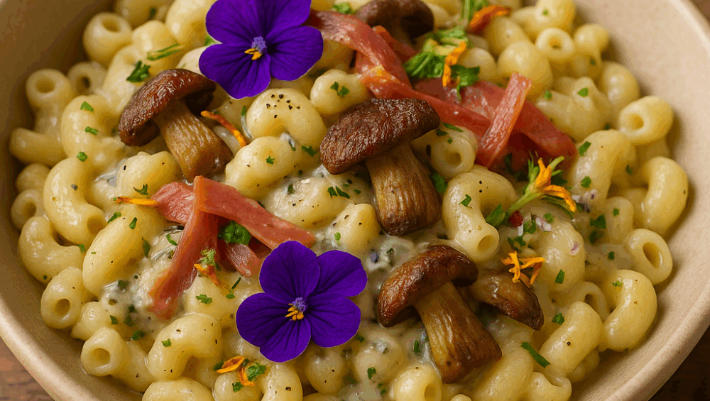 Pasta z sosem serowym i borowikami