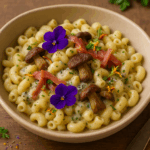 Pasta z sosem serowym i borowikami