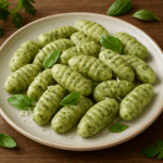 Gnocchi z pietruszką, bazylią, oregano i owczym serem