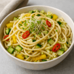 Sałatka z makaronem spaghetti