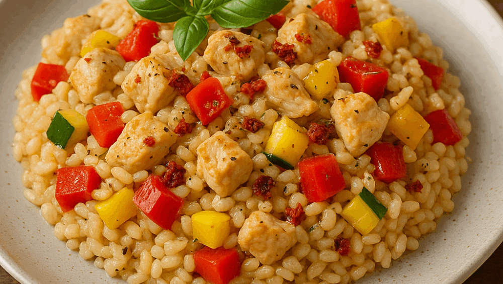 Risotto z kurczakiem i papryką