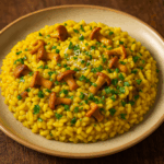 Risotto z kurkami i kurkumą