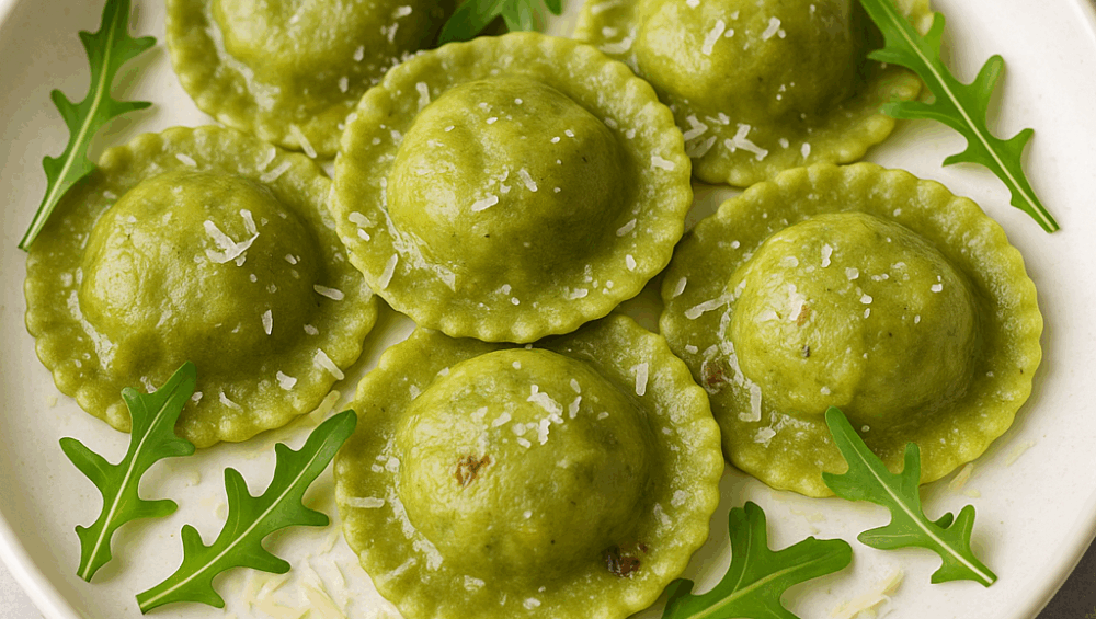 Zielone ravioli