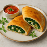 Calzone z ricottą i szpinakiem