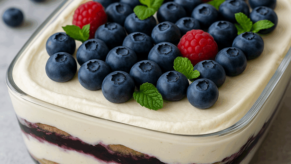 Tiramisu z borówkami