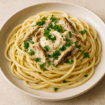 Spaghetti z wędzoną makrelą