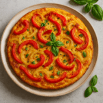 Włoska frittata z cebulą i papryką