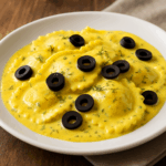 Ravioli w szafranowym sosie