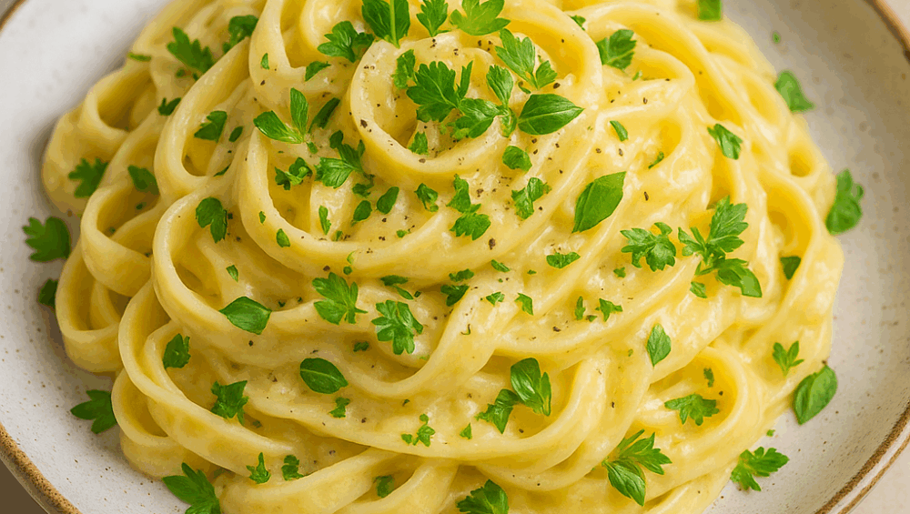 Makaron Tagliatelle z sosem serowym