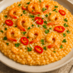 risotto z krewetkami i chilli