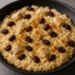chrzanowe risotto z indykiem i żurawiną