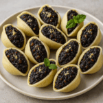 Makaronowe muszle z masą makową