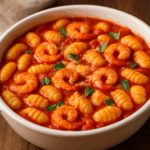 gnocchi z krewetkami w sosie pomidorowym