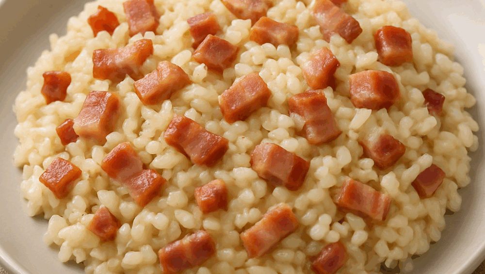 risotto z boczkiem