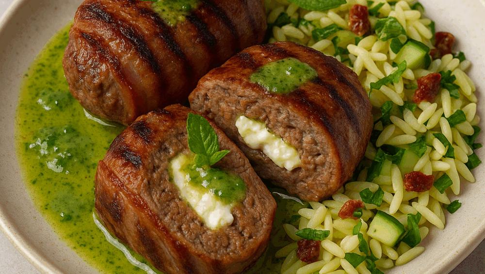 Greckie kotleciki nadziewane fetą