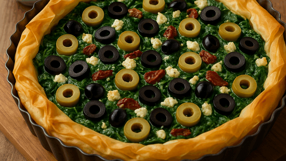 Quiche z ciasta filo
