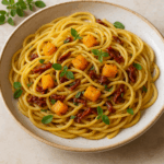 Spaghetti z dynią i suszonymi pomidorami